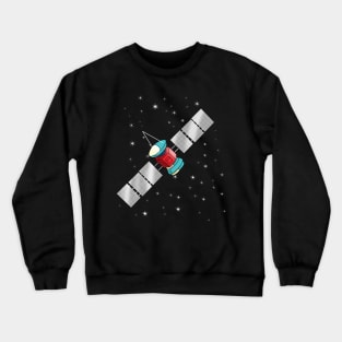 satellite and stars Crewneck Sweatshirt